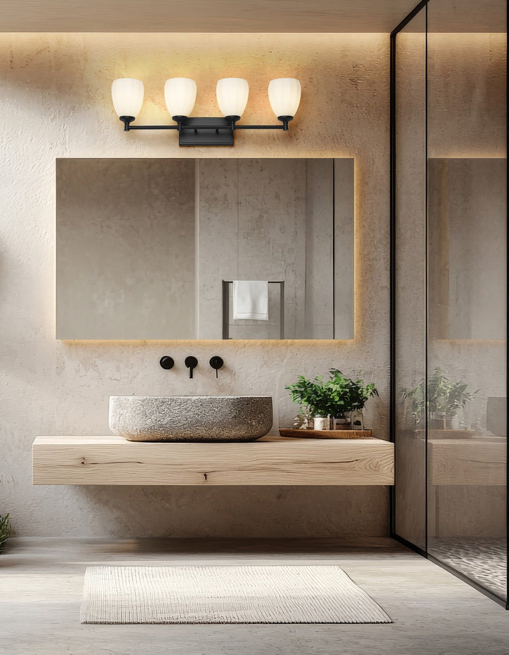 Z-Lite Canada - 7004-4V-MB - Four Light Vanity - Oren - Matte Black