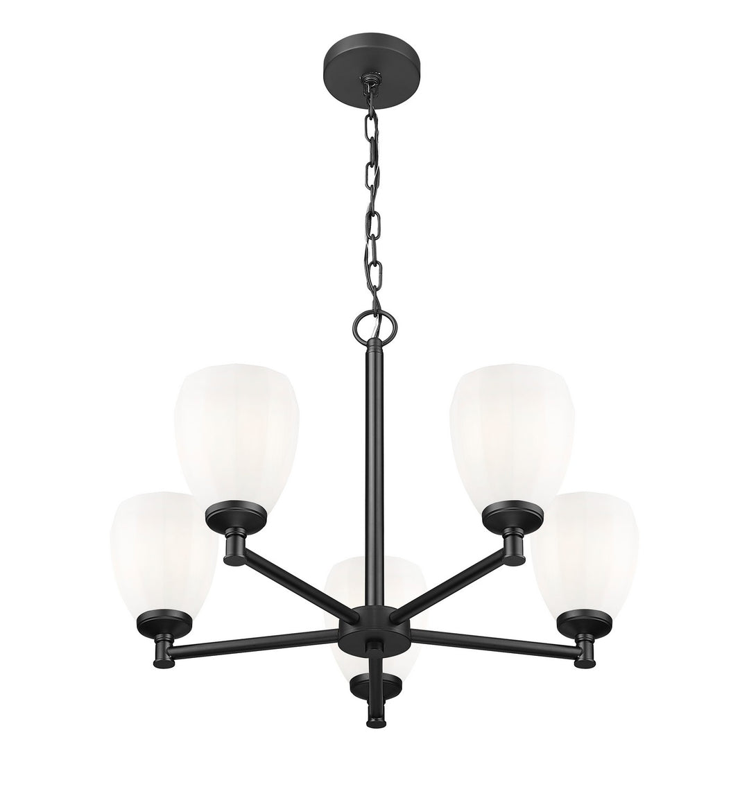 Z-Lite Canada - 7004-5MB - Five Light Chandelier - Oren - Matte Black