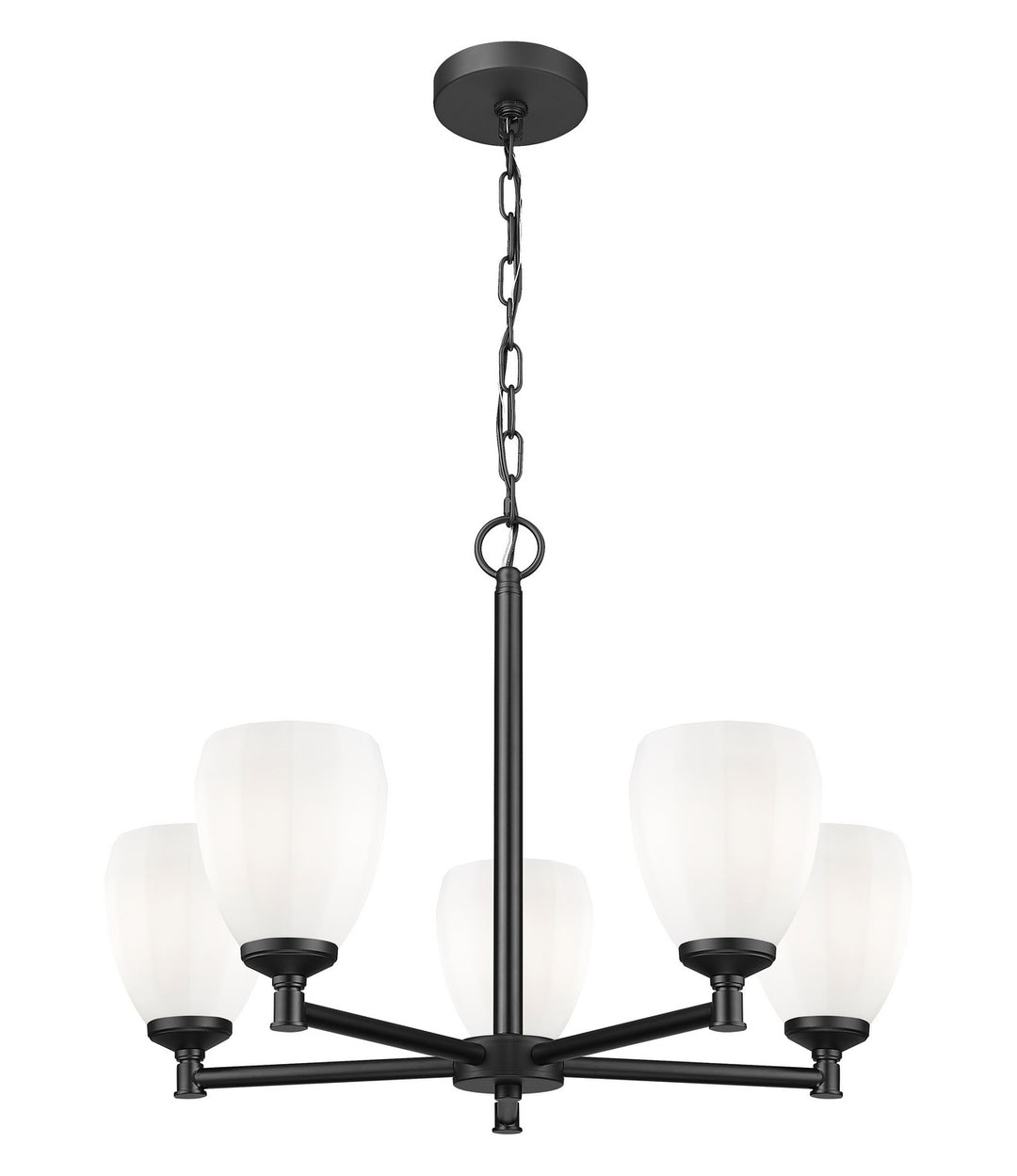 Z-Lite Canada - 7004-5MB - Five Light Chandelier - Oren - Matte Black
