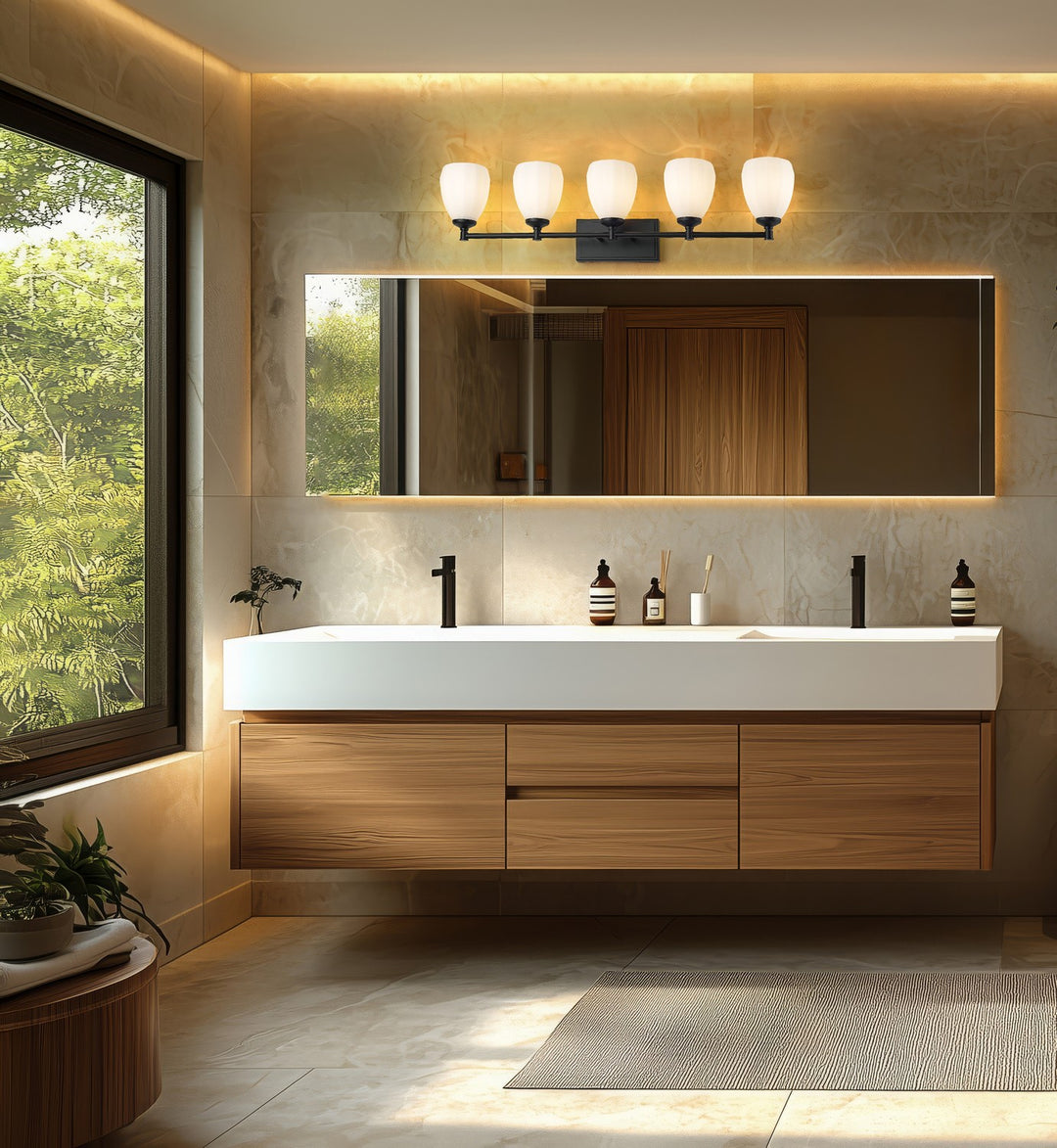 Z-Lite Canada - 7004-5V-MB - Five Light Vanity - Oren - Matte Black