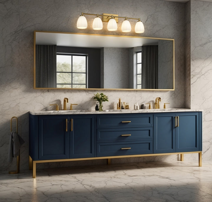 Z-Lite Canada - 7004-5V-MGLD - Five Light Vanity - Oren - Modern Gold