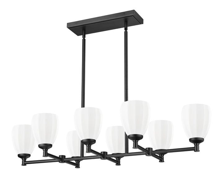Z-Lite Canada - 7004-8L-MB - Eight Light Linear Chandelier - Oren - Matte Black
