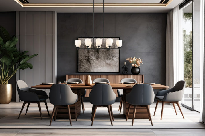 Z-Lite Canada - 7004-8L-MB - Eight Light Linear Chandelier - Oren - Matte Black