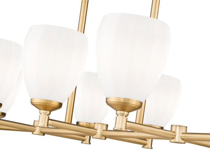 Z-Lite Canada - 7004-8L-MGLD - Eight Light Linear Chandelier - Oren - Modern Gold