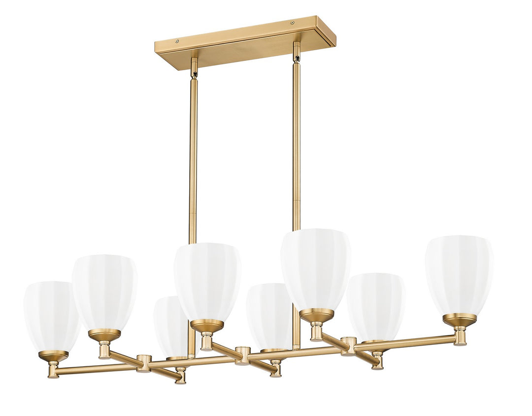 Z-Lite Canada - 7004-8L-MGLD - Eight Light Linear Chandelier - Oren - Modern Gold
