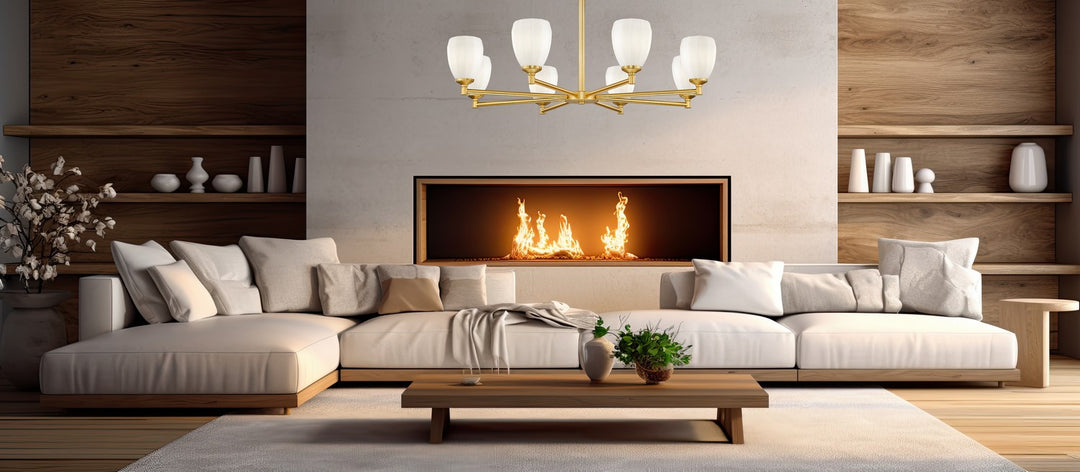 Z-Lite Canada - 7004-8MGLD - Eight Light Chandelier - Oren - Modern Gold