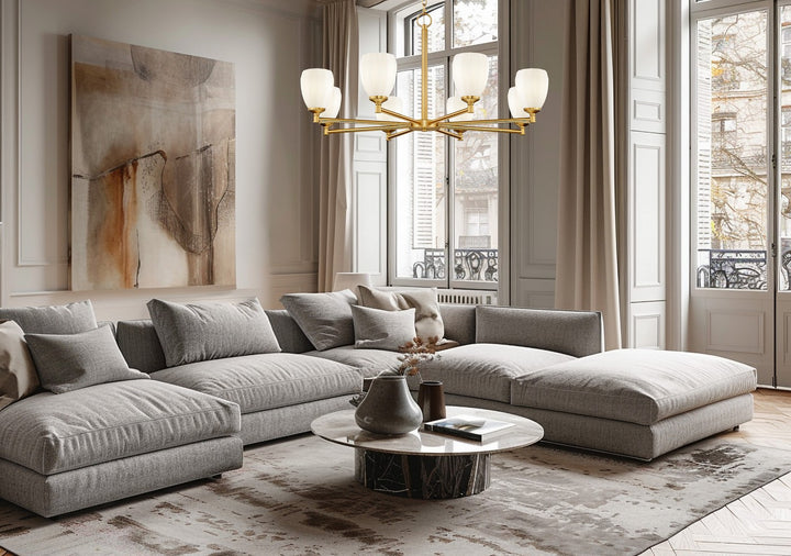 Z-Lite Canada - 7004-8MGLD - Eight Light Chandelier - Oren - Modern Gold