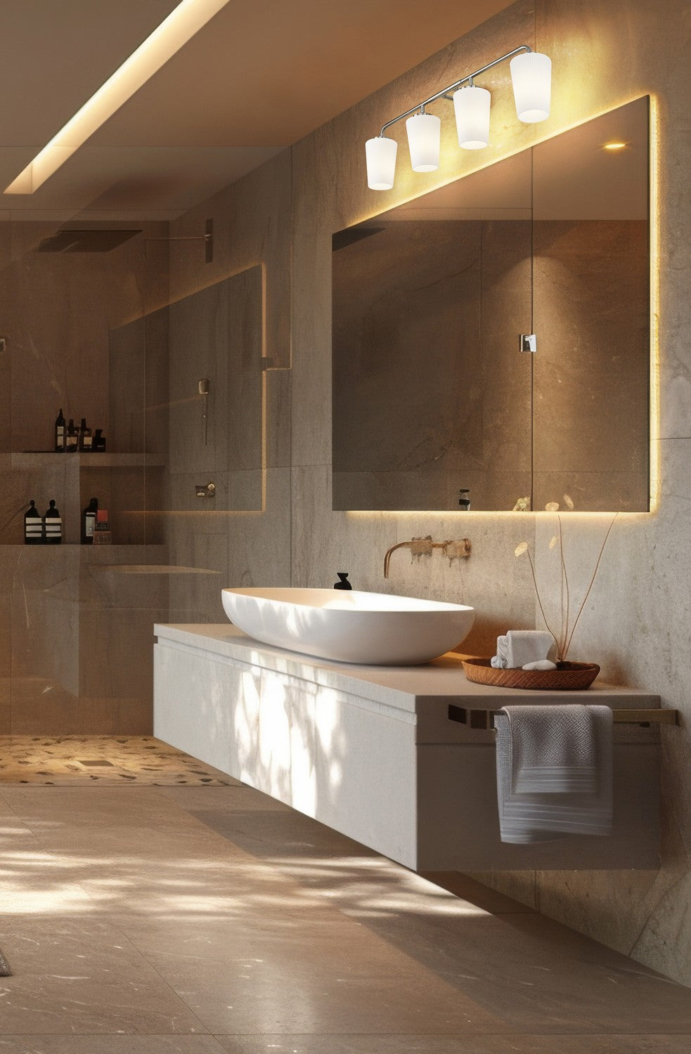 Z-Lite Canada - 7005-4V-BN - Four Light Vanity - Montford - Brushed Nickel