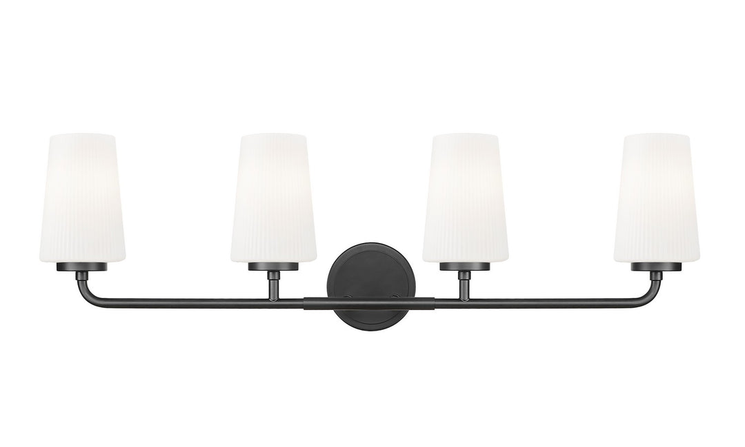 Z-Lite Canada - 7005-4V-MB - Four Light Vanity - Montford - Matte Black