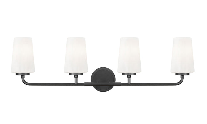 Z-Lite Canada - 7005-4V-MB - Four Light Vanity - Montford - Matte Black