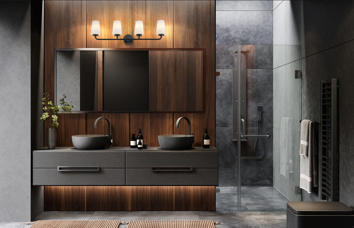 Z-Lite Canada - 7005-4V-MB - Four Light Vanity - Montford - Matte Black