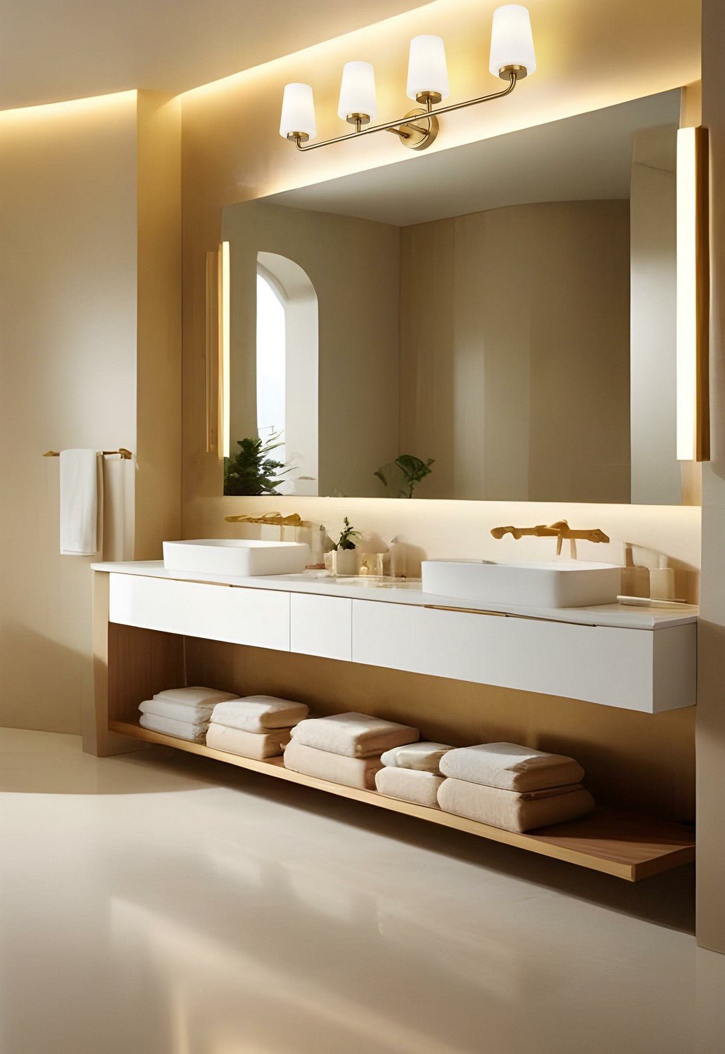 Z-Lite Canada - 7005-4V-MGLD - Four Light Vanity - Montford - Modern Gold