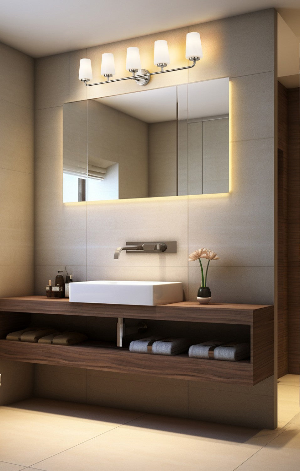 Z-Lite Canada - 7005-5V-BN - Five Light Vanity - Montford - Brushed Nickel