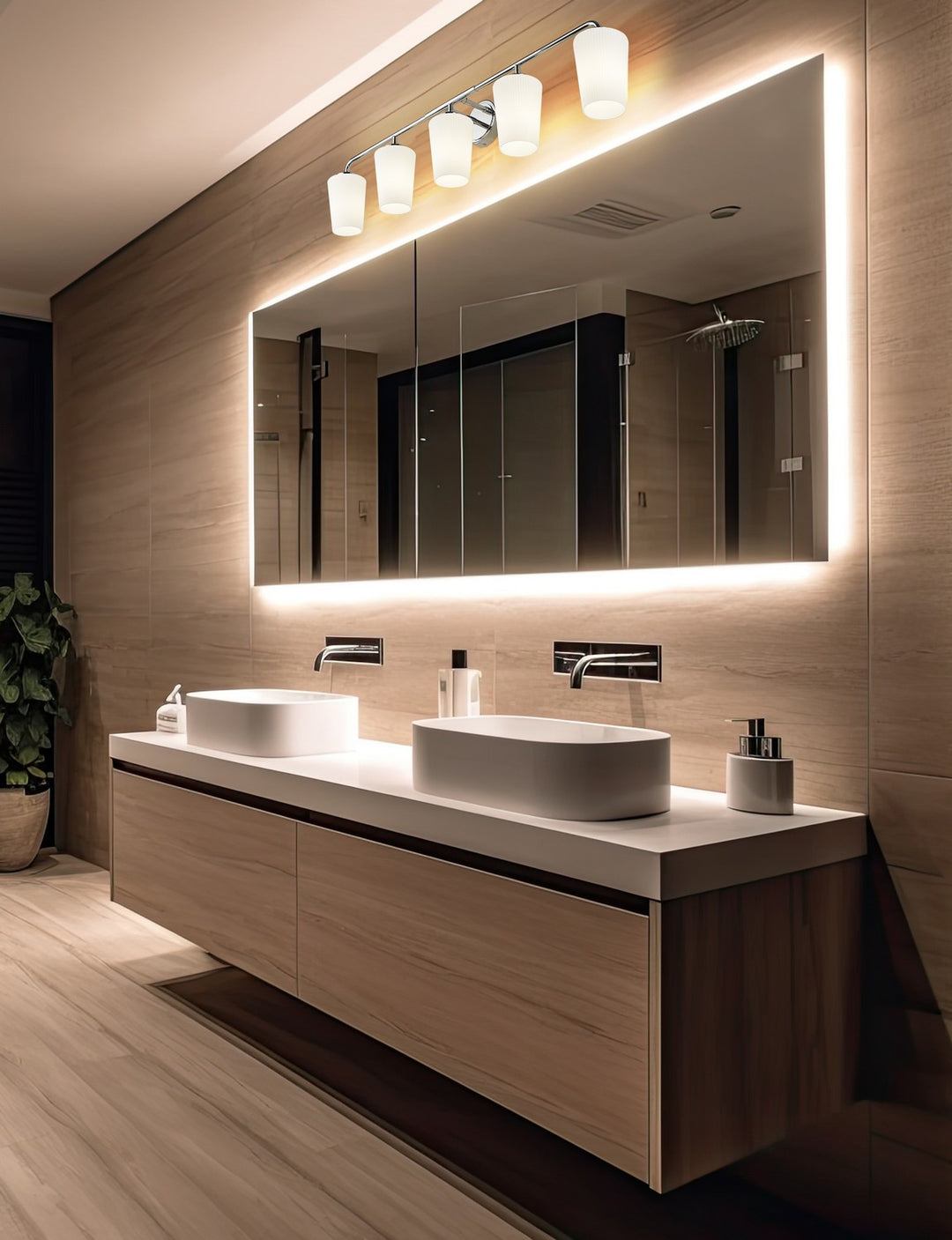 Z-Lite Canada - 7005-5V-CH - Five Light Vanity - Montford - Chrome