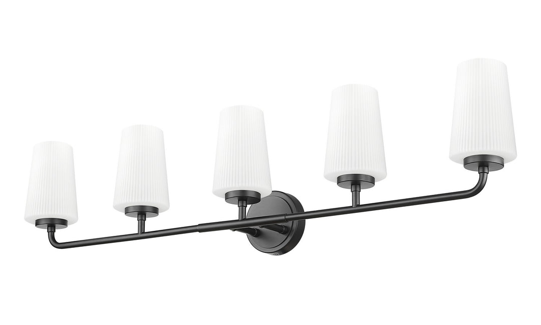 Z-Lite Canada - 7005-5V-MB - Five Light Vanity - Montford - Matte Black