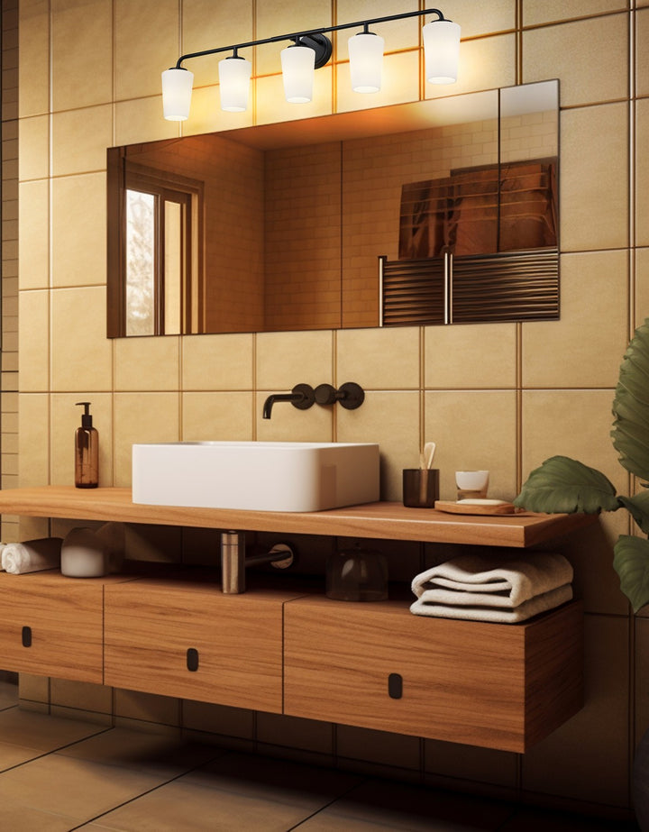 Z-Lite Canada - 7005-5V-MB - Five Light Vanity - Montford - Matte Black