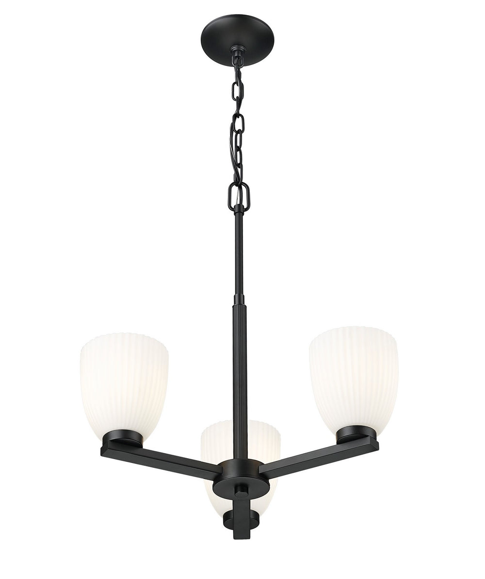 Z-Lite Canada - 7518-3MB - Three Light Chandelier - Naya - Matte Black