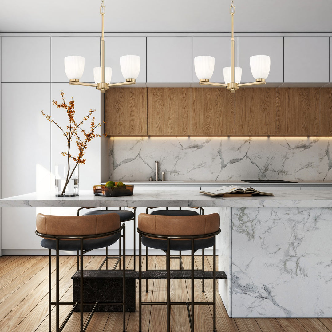 Z-Lite Canada - 7518-3MGLD - Three Light Chandelier - Naya - Modern Gold