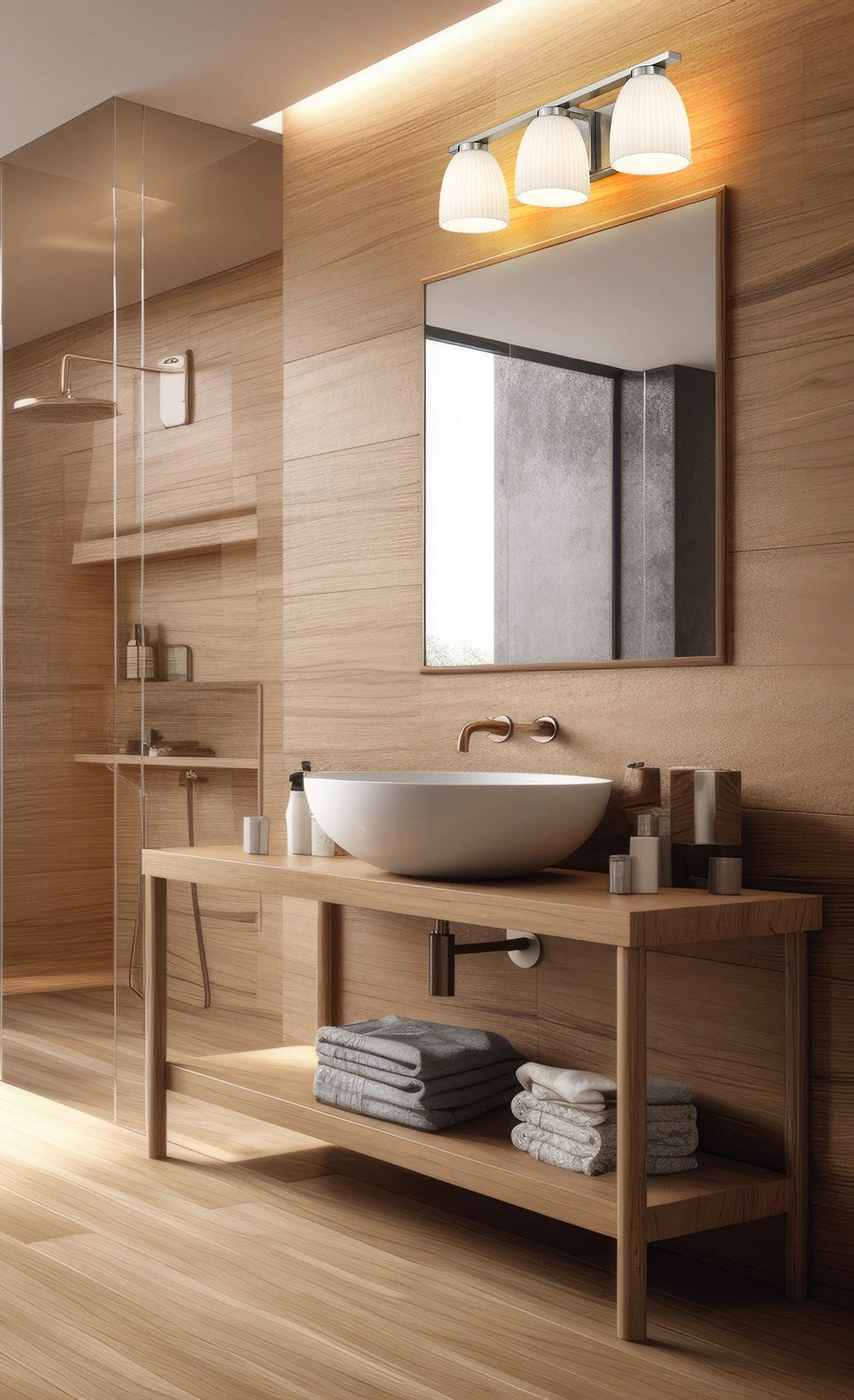 Z-Lite Canada - 7518-3V-BN - Three Light Vanity - Naya - Brushed Nickel