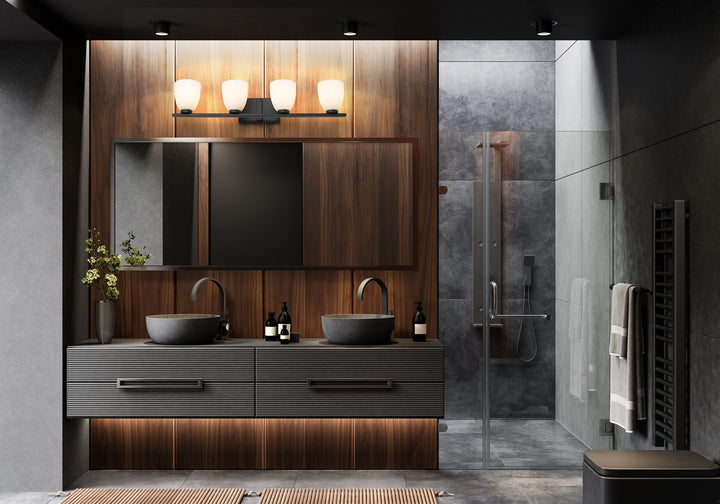 Z-Lite Canada - 7518-4V-MB - Four Light Vanity - Naya - Matte Black