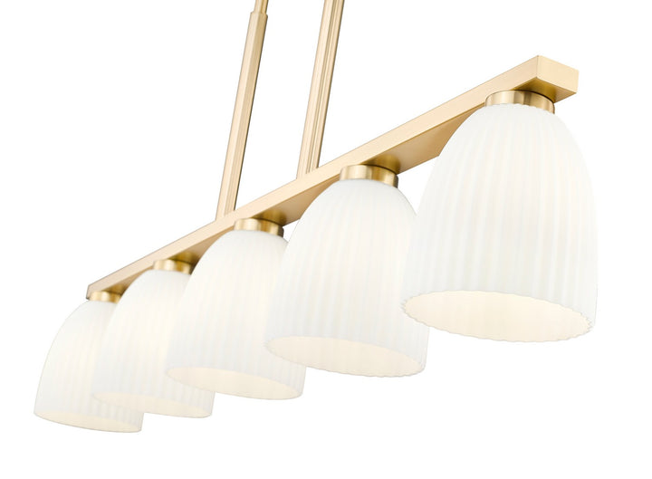 Z-Lite Canada - 7518-5L-MGLD - Five Light Linear Chandelier - Naya - Modern Gold