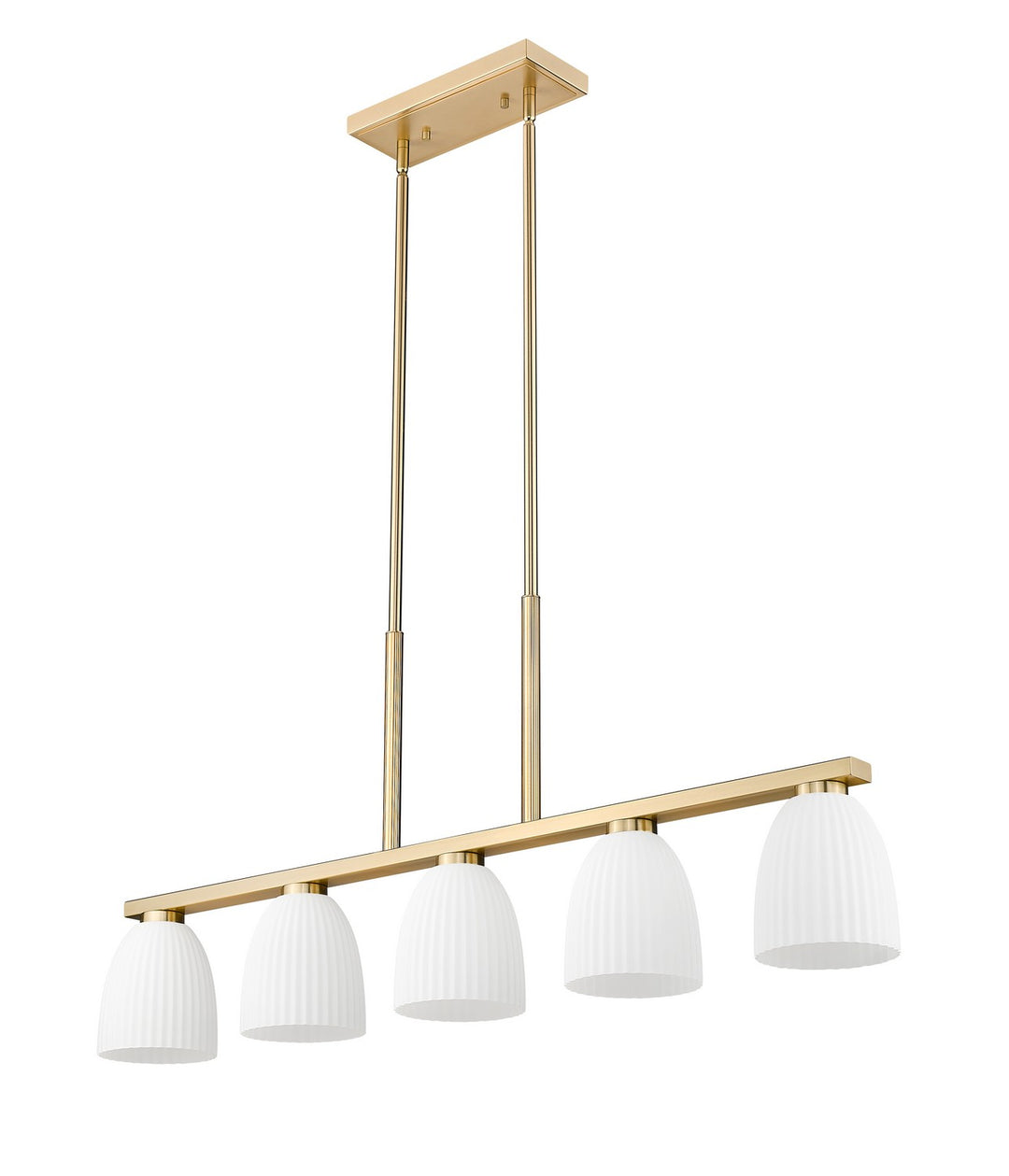 Z-Lite Canada - 7518-5L-MGLD - Five Light Linear Chandelier - Naya - Modern Gold