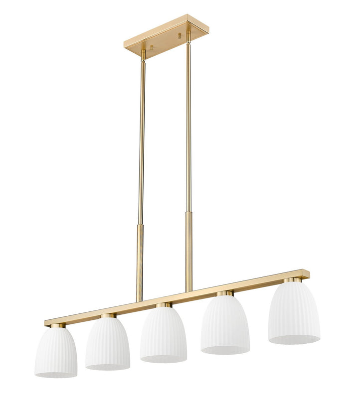 Z-Lite Canada - 7518-5L-MGLD - Five Light Linear Chandelier - Naya - Modern Gold