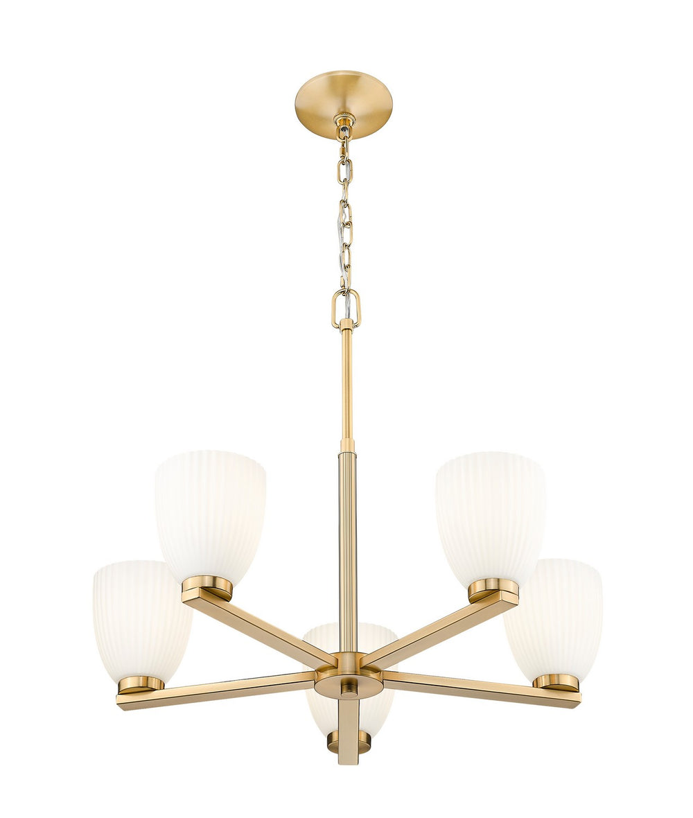 Z-Lite Canada - 7518-5MGLD - Five Light Chandelier - Naya - Modern Gold