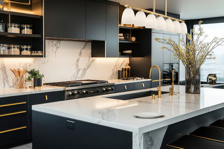 Z-Lite Canada - 7518-7L-MGLD - Seven Light Linear Chandelier - Naya - Modern Gold