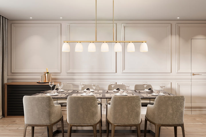 Z-Lite Canada - 7518-7L-MGLD - Seven Light Linear Chandelier - Naya - Modern Gold