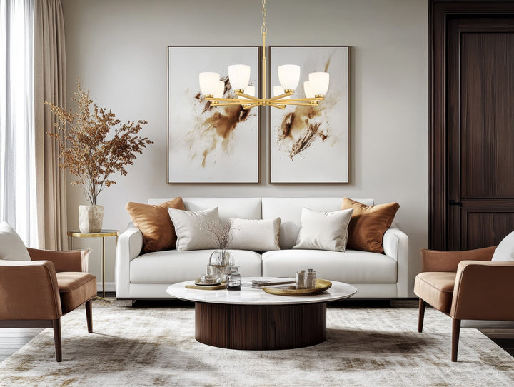 Z-Lite Canada - 7518-8MGLD - Eight Light Chandelier - Naya - Modern Gold