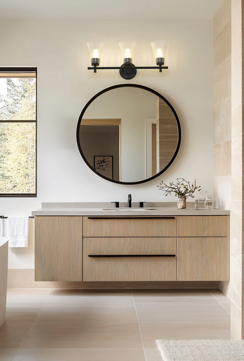 Z-Lite Canada - 7519-3V-MB - Three Light Vanity - Belle - Matte Black