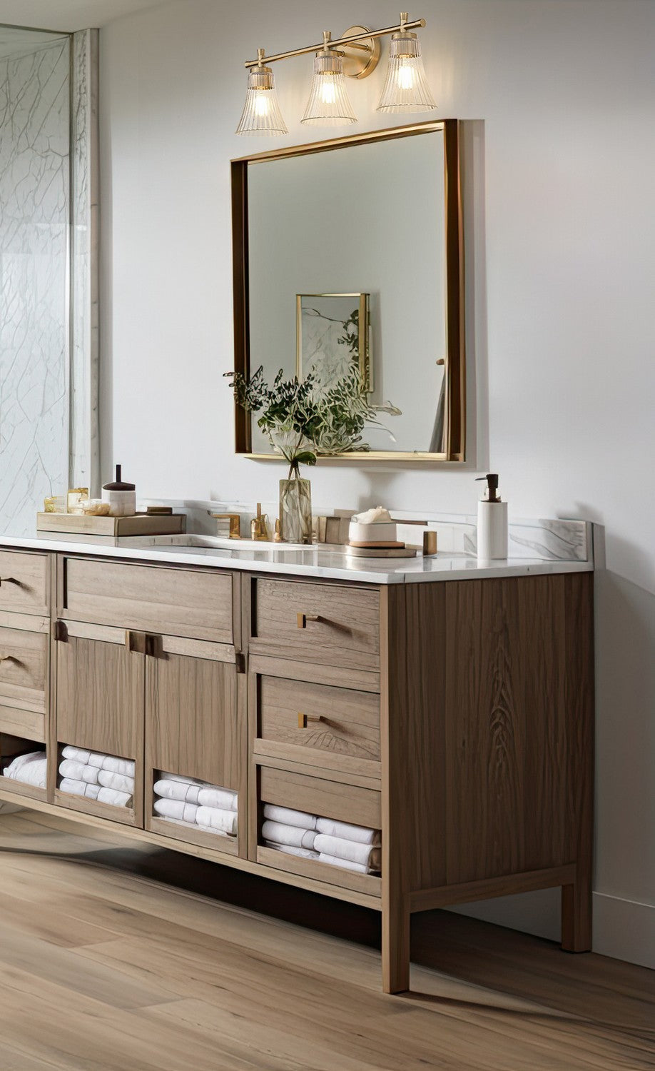 Z-Lite Canada - 7519-3V-MGLD - Three Light Vanity - Belle - Modern Gold