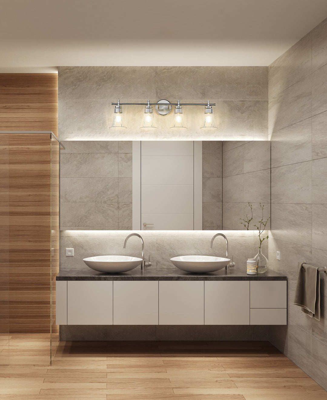 Z-Lite Canada - 7519-4V-BN - Four Light Vanity - Belle - Brushed Nickel