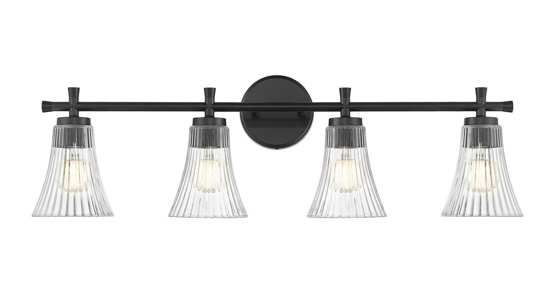 Z-Lite Canada - 7519-4V-MB - Four Light Vanity - Belle - Matte Black