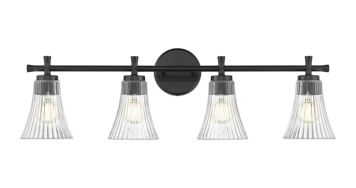 Z-Lite Canada - 7519-4V-MB - Four Light Vanity - Belle - Matte Black