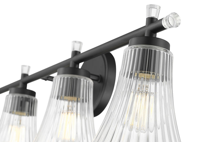 Z-Lite Canada - 7519-4V-MB - Four Light Vanity - Belle - Matte Black