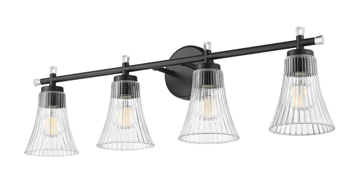 Z-Lite Canada - 7519-4V-MB - Four Light Vanity - Belle - Matte Black