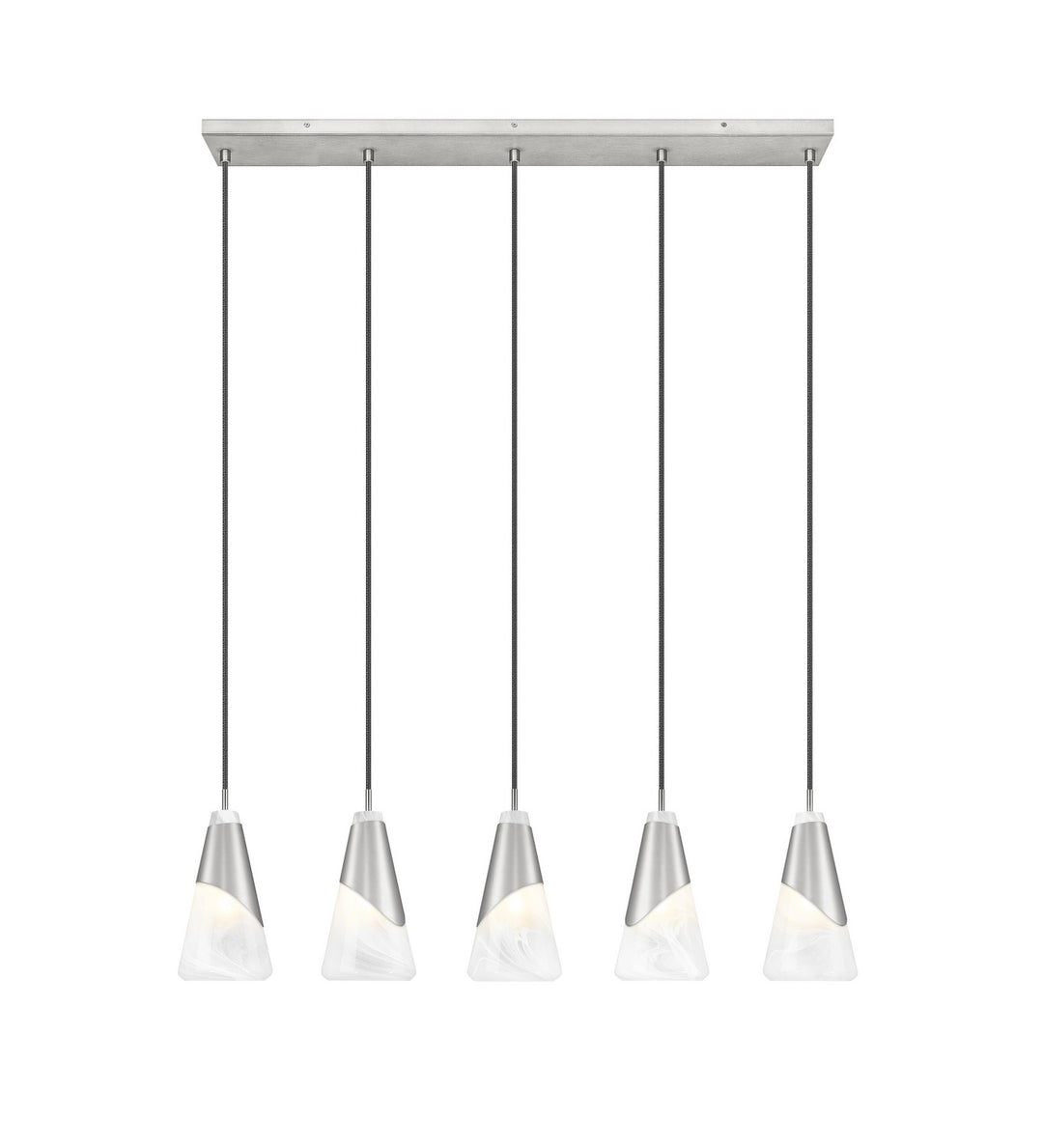 Z-Lite Canada - 828P6-5L-BN - Five Light Linear Chandelier - Aimie - Brushed Nickel