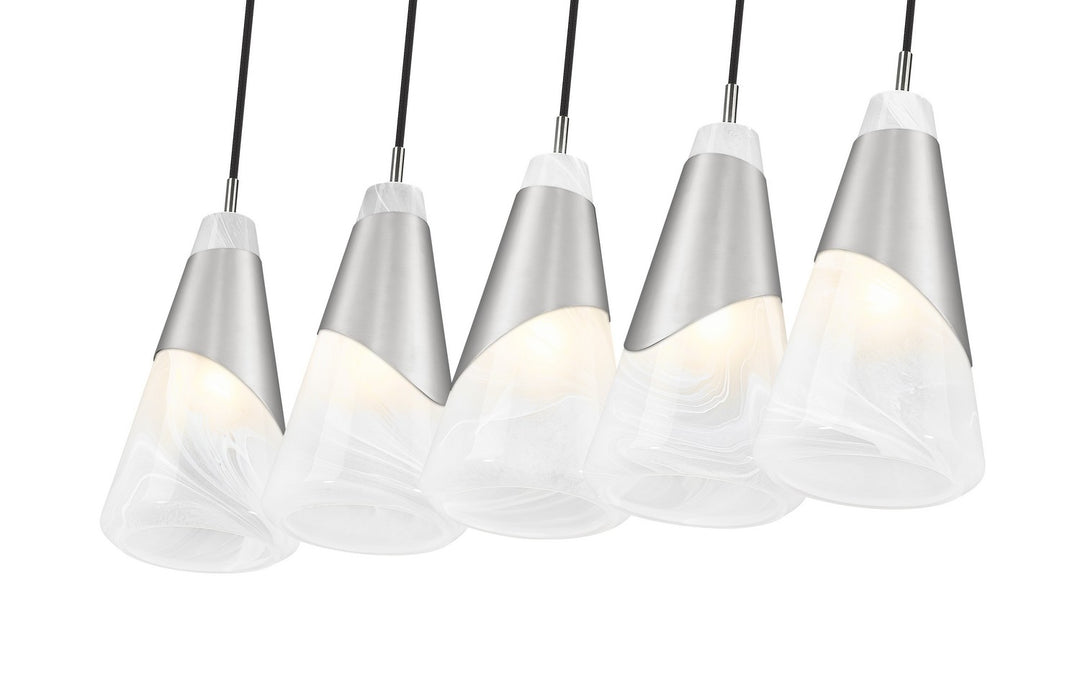 Z-Lite Canada - 828P6-5L-BN - Five Light Linear Chandelier - Aimie - Brushed Nickel