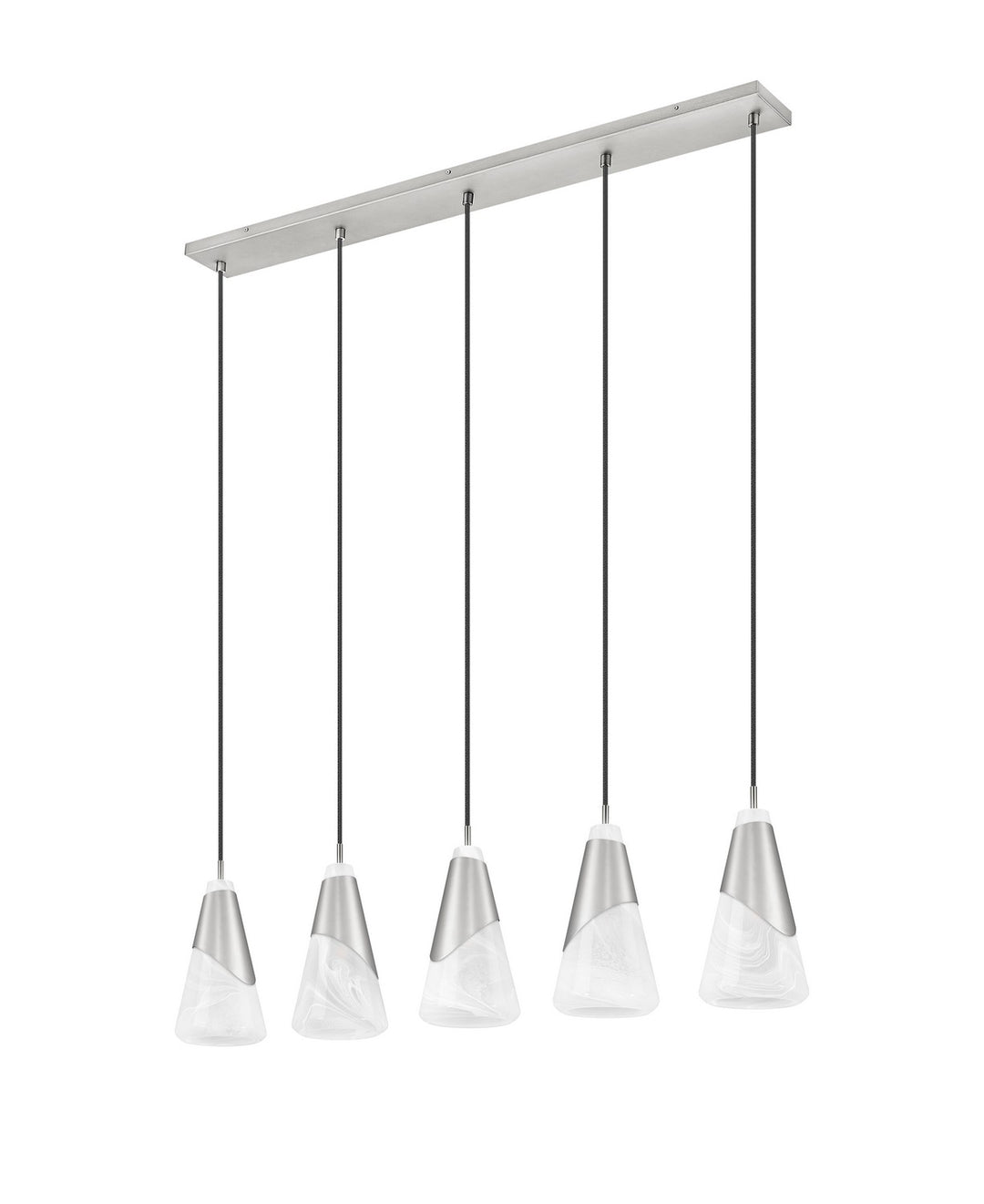 Z-Lite Canada - 828P6-5L-BN - Five Light Linear Chandelier - Aimie - Brushed Nickel