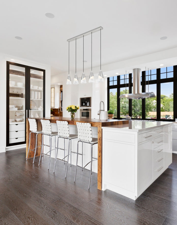 Z-Lite Canada - 828P6-5L-BN - Five Light Linear Chandelier - Aimie - Brushed Nickel