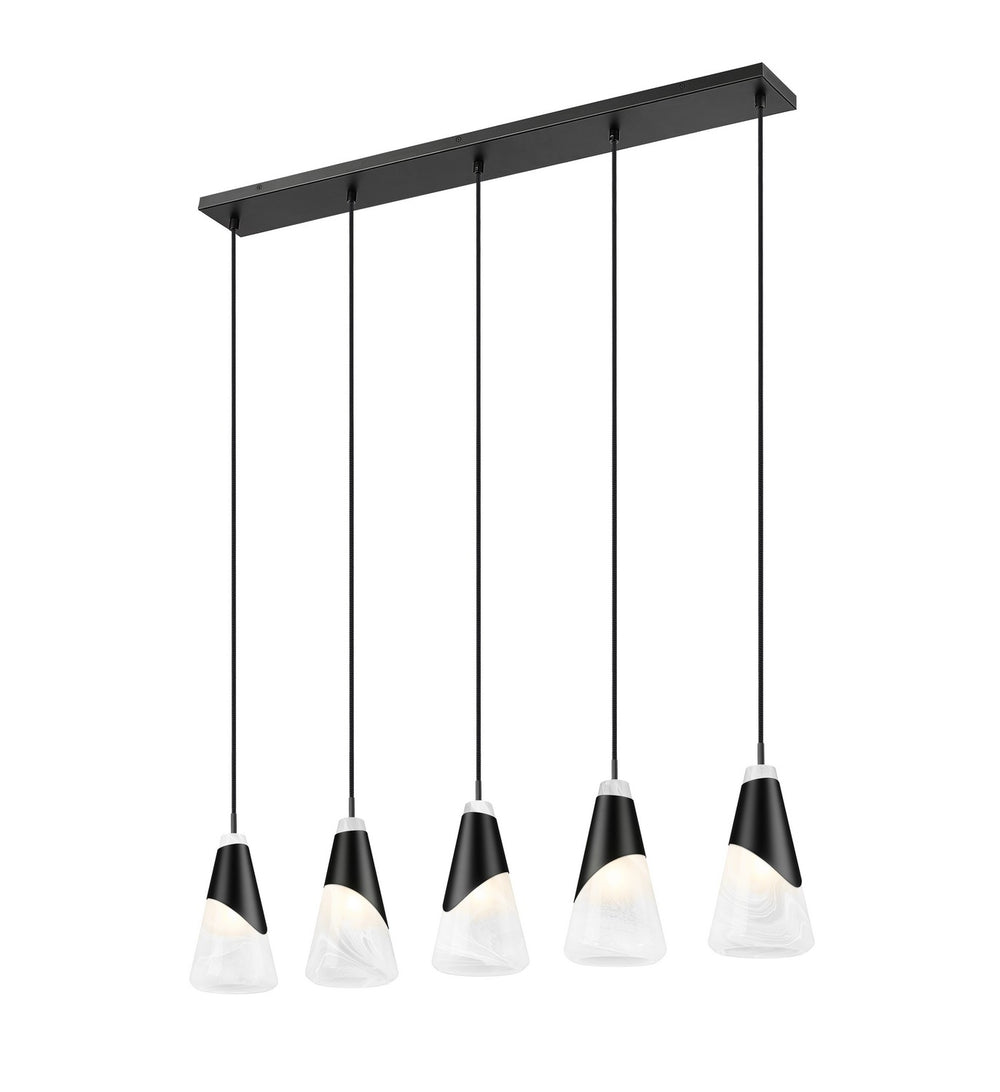 Z-Lite Canada - 828P6-5L-MB - Five Light Linear Chandelier - Aimie - Matte Black