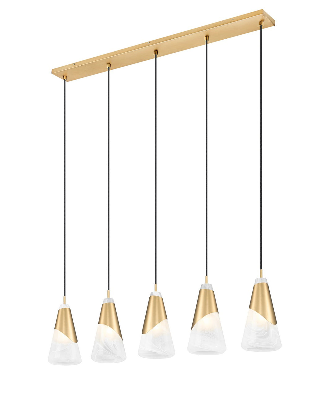 Z-Lite Canada - 828P6-5L-MGLD - Five Light Linear Chandelier - Aimie - Modern Gold