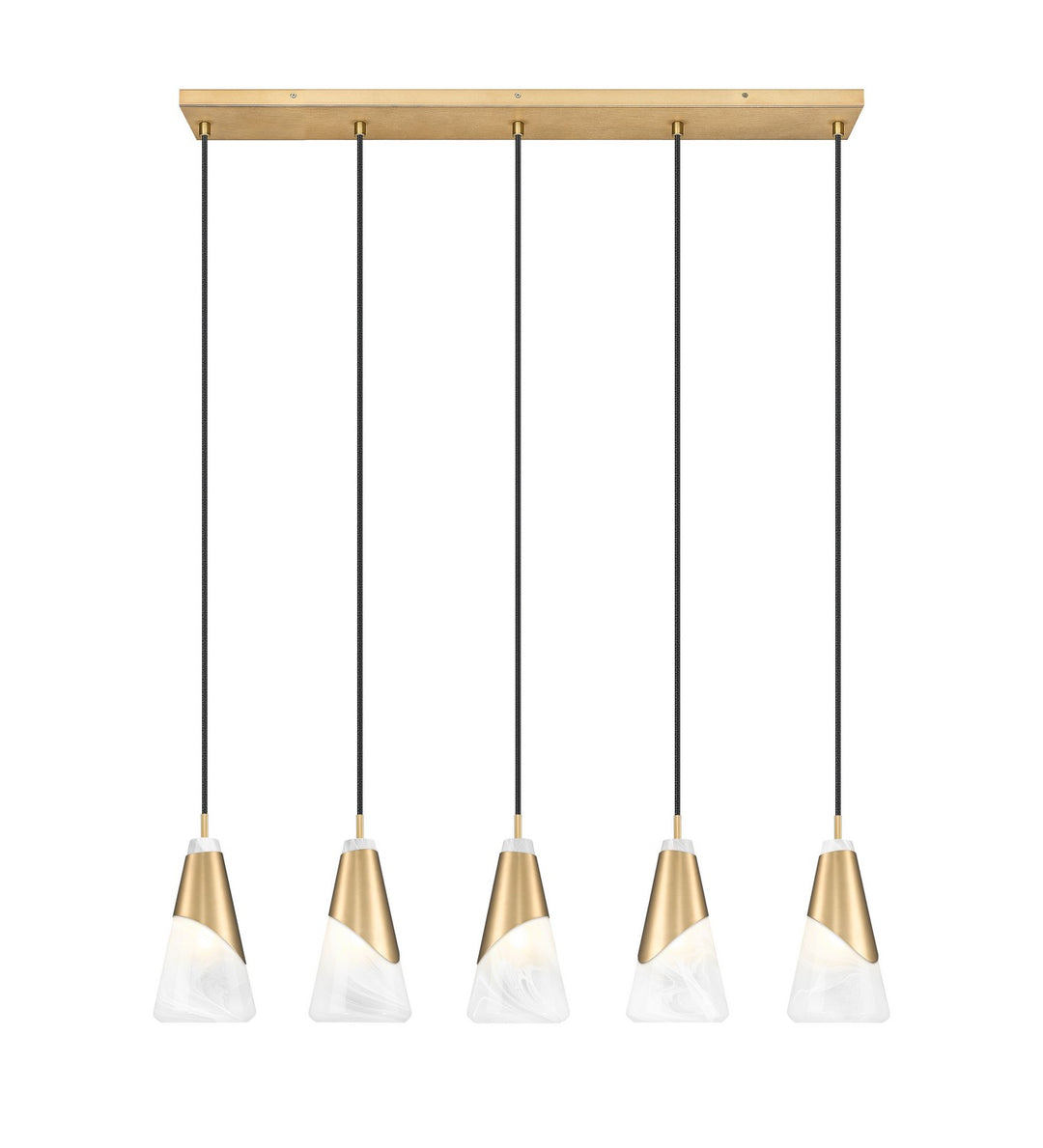 Z-Lite Canada - 828P6-5L-MGLD - Five Light Linear Chandelier - Aimie - Modern Gold