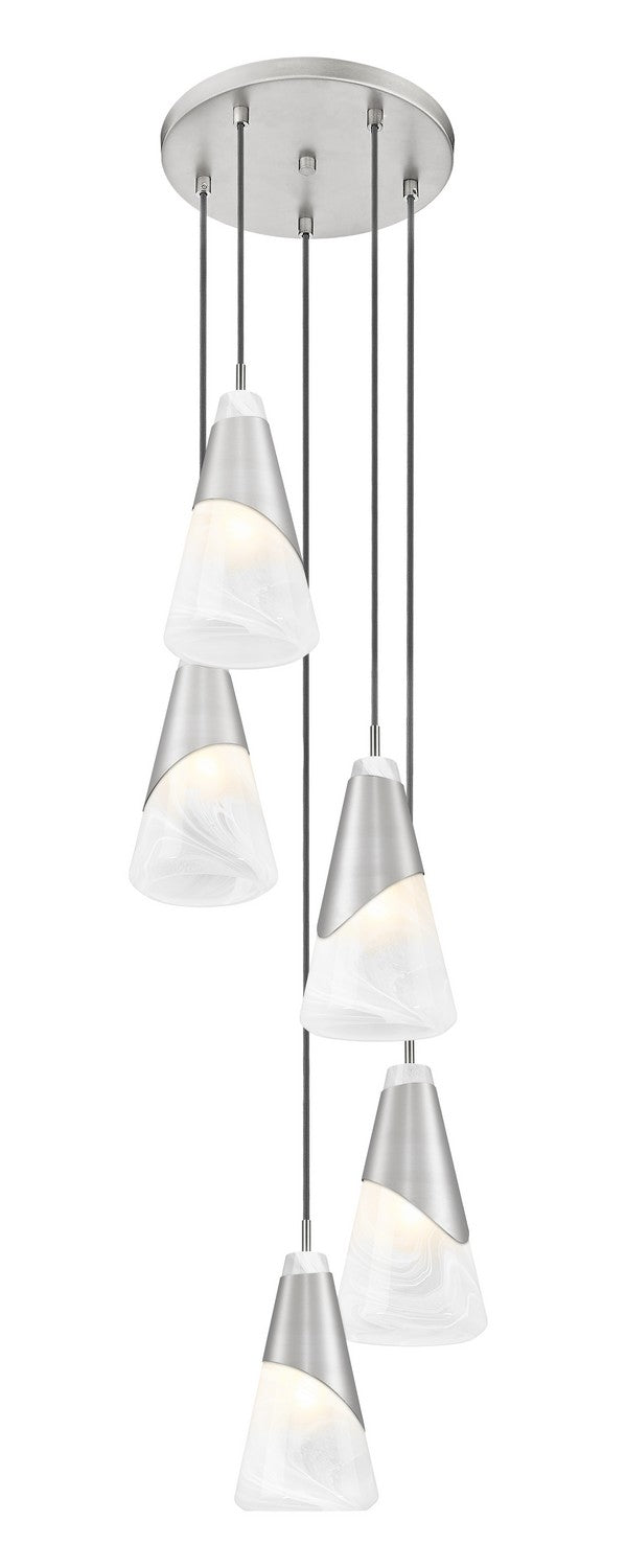 Z-Lite Canada - 828P6-5R-BN - Five Light Chandelier - Aimie - Brushed Nickel
