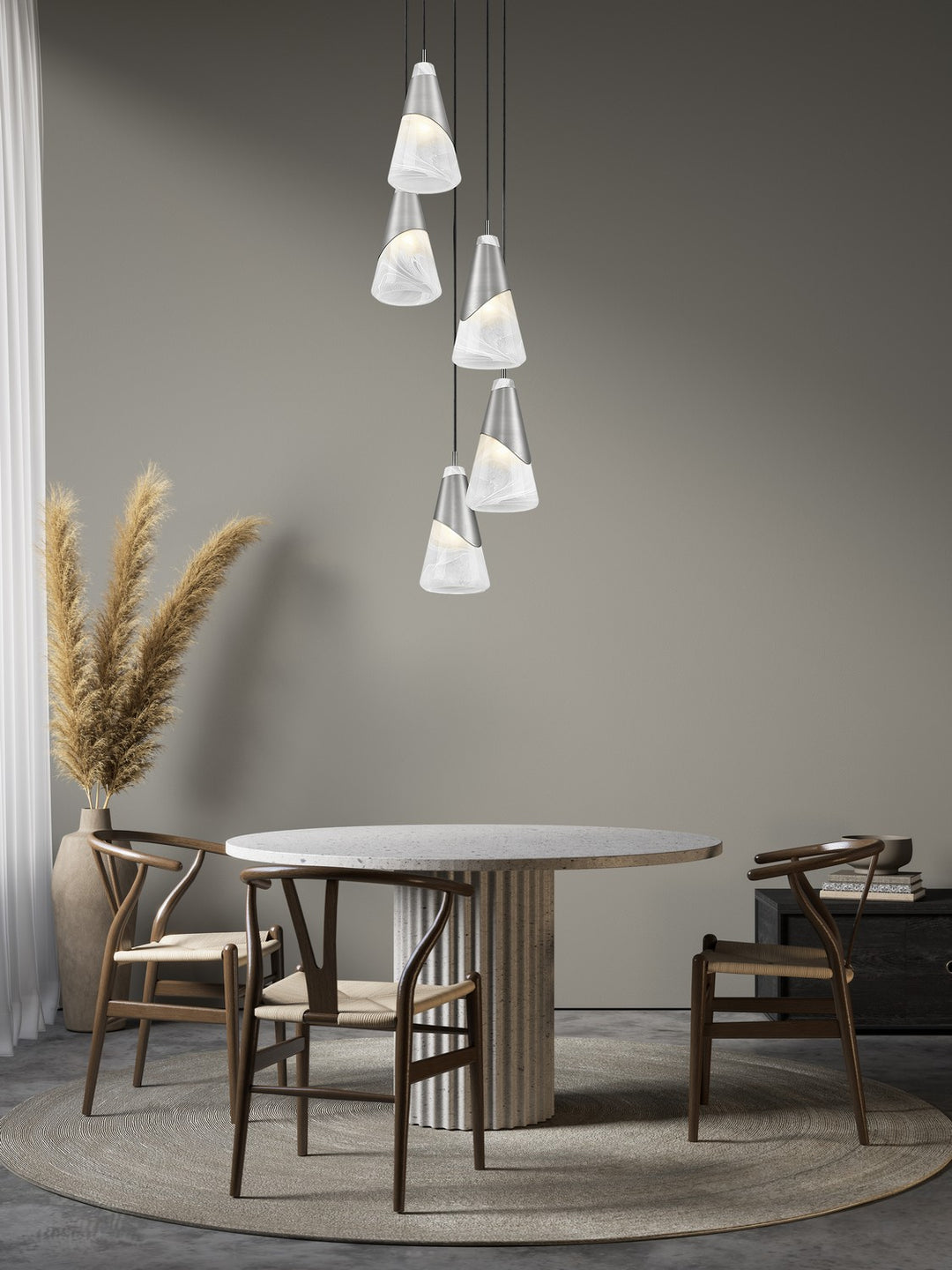 Z-Lite Canada - 828P6-5R-BN - Five Light Chandelier - Aimie - Brushed Nickel
