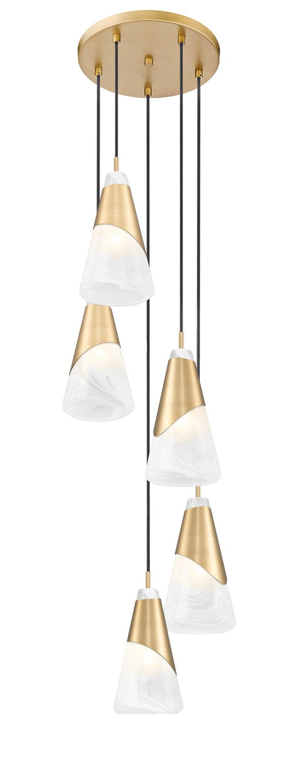Z-Lite Canada - 828P6-5R-MGLD - Five Light Chandelier - Aimie - Modern Gold