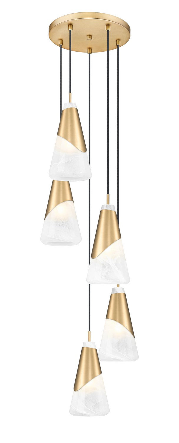 Z-Lite Canada - 828P6-5R-MGLD - Five Light Chandelier - Aimie - Modern Gold