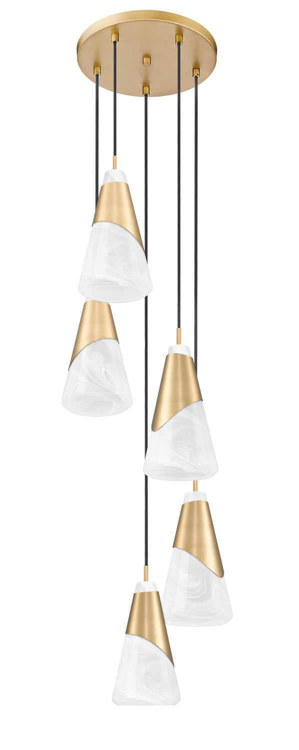 Z-Lite Canada - 828P6-5R-MGLD - Five Light Chandelier - Aimie - Modern Gold